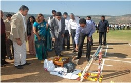 Sinhgad Sport Karandak-2013 inauguration by Mr. Dilip Vengsarkar